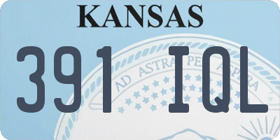 KS license plate 391IQL