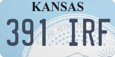 KS license plate 391IRF
