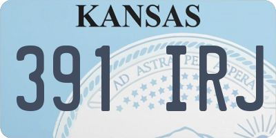 KS license plate 391IRJ