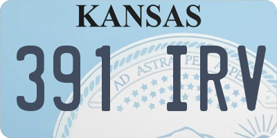 KS license plate 391IRV
