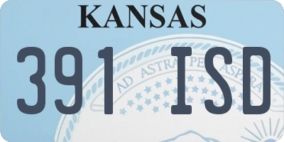 KS license plate 391ISD