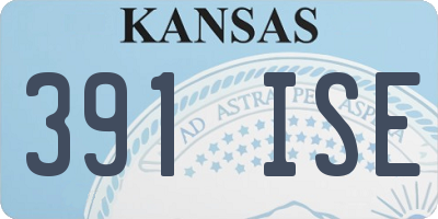 KS license plate 391ISE