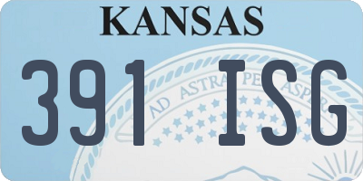 KS license plate 391ISG