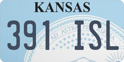 KS license plate 391ISL