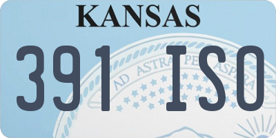 KS license plate 391ISO