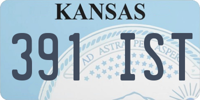 KS license plate 391IST