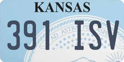 KS license plate 391ISV