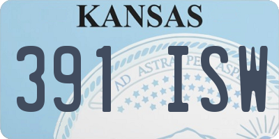 KS license plate 391ISW