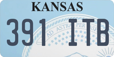 KS license plate 391ITB