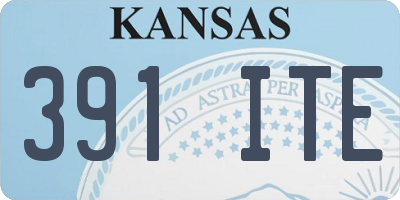 KS license plate 391ITE