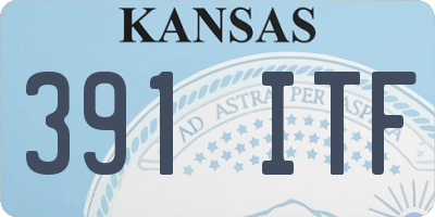 KS license plate 391ITF