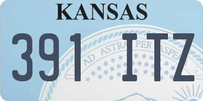 KS license plate 391ITZ