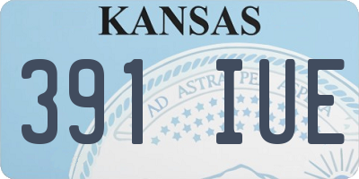 KS license plate 391IUE