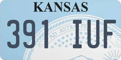 KS license plate 391IUF