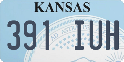 KS license plate 391IUH