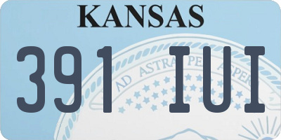 KS license plate 391IUI