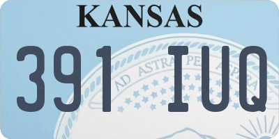 KS license plate 391IUQ
