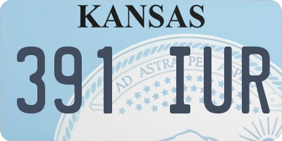 KS license plate 391IUR