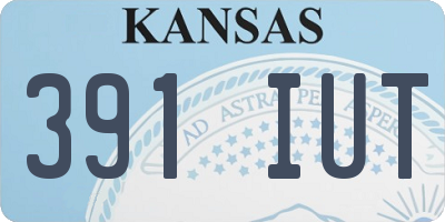 KS license plate 391IUT