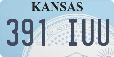 KS license plate 391IUU