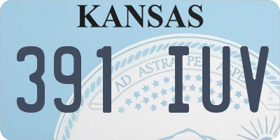 KS license plate 391IUV