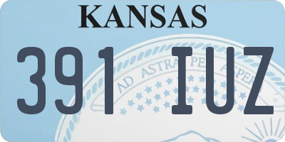 KS license plate 391IUZ