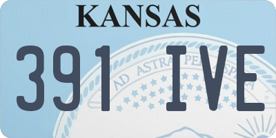KS license plate 391IVE