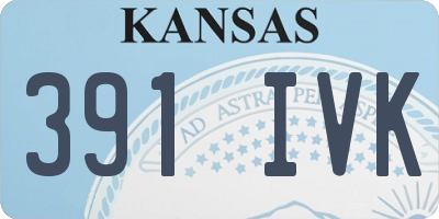 KS license plate 391IVK
