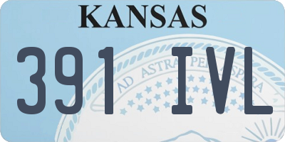KS license plate 391IVL