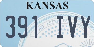 KS license plate 391IVY