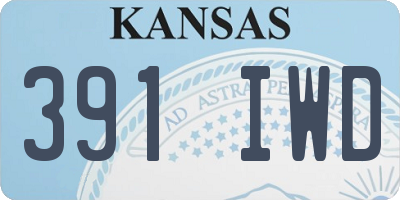 KS license plate 391IWD