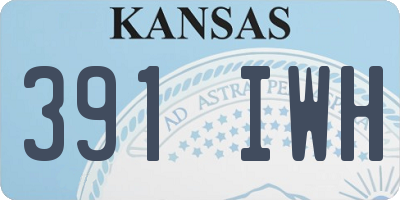 KS license plate 391IWH