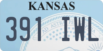 KS license plate 391IWL