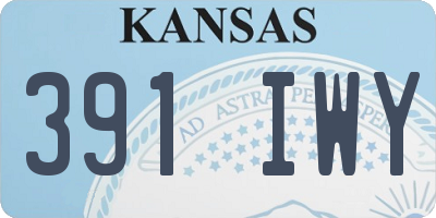 KS license plate 391IWY