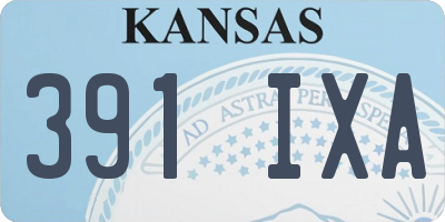 KS license plate 391IXA