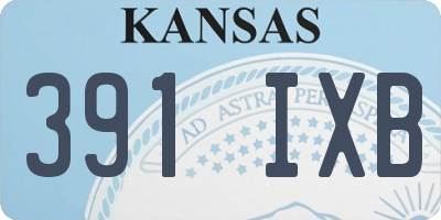 KS license plate 391IXB