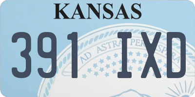 KS license plate 391IXD