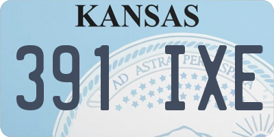 KS license plate 391IXE