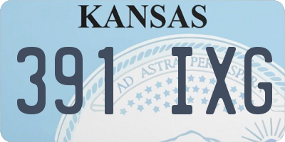 KS license plate 391IXG