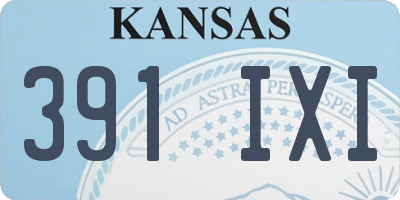 KS license plate 391IXI