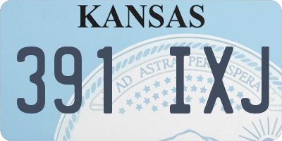 KS license plate 391IXJ