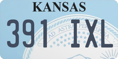 KS license plate 391IXL