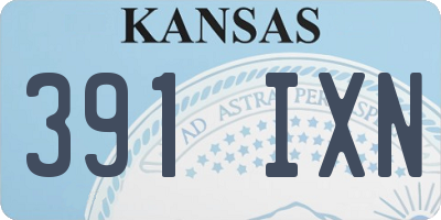 KS license plate 391IXN