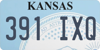 KS license plate 391IXQ