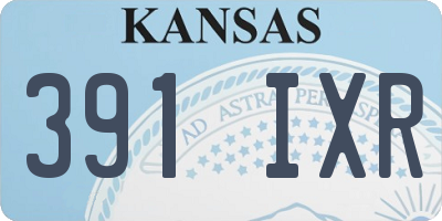 KS license plate 391IXR