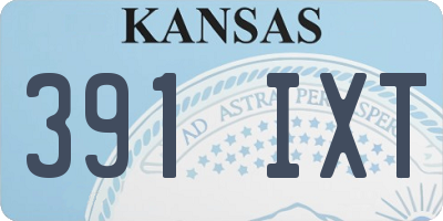KS license plate 391IXT