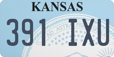 KS license plate 391IXU