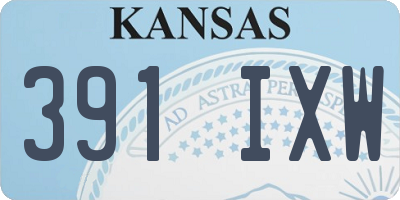 KS license plate 391IXW