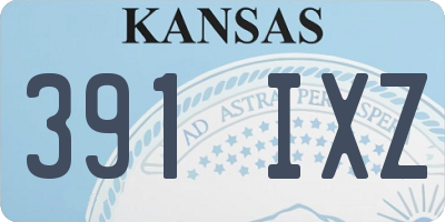 KS license plate 391IXZ