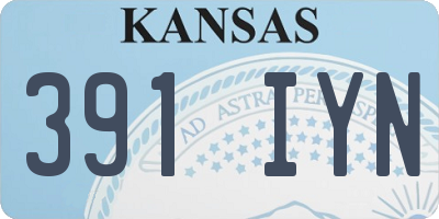 KS license plate 391IYN